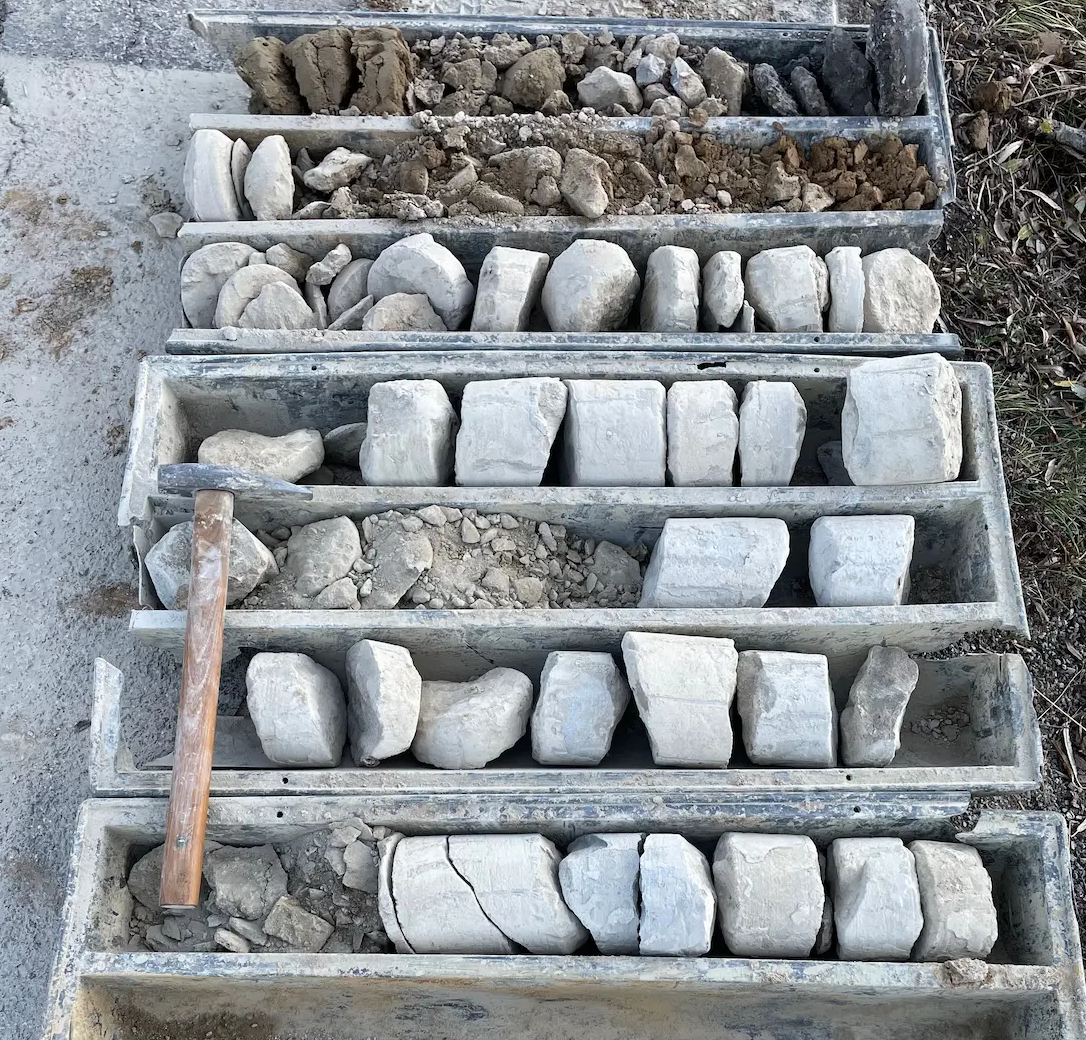 prieskumne prace vzorky geologia